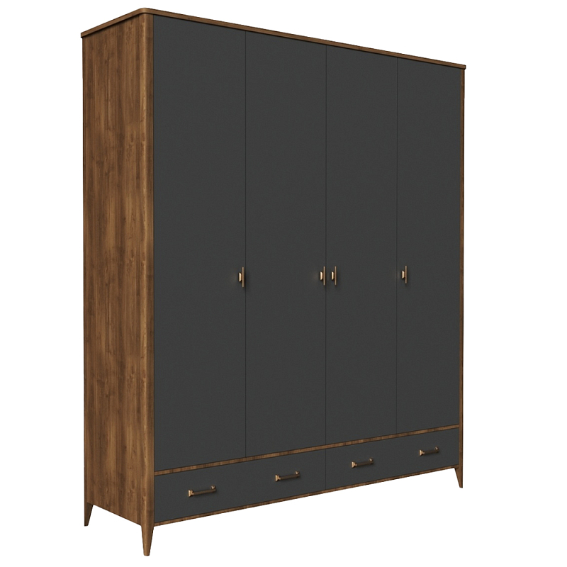 Шкаф с дверцами и ящиками Tasteful Furniture Серый в Тюмени | Loft Concept 