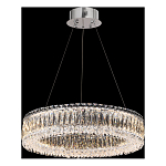 Люстра подвесная круглая из прозрачного хрусталя с корпусом из металла цвета хром Selfsufficient варинант исполнения - 3 | Loft Concept в Тюмени