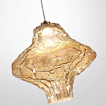 Подвесной светильник с плафоном из фактурного светло-янтарного стекла Light Ensemble варинант исполнения - 9 | Loft Concept в Тюмени