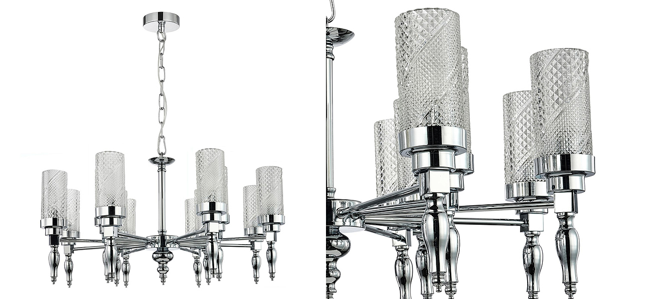 Люстра цвета хром Balusters D70 см Люстра цвета хром Balusters D70 см - Loft-Concept в Тюмени