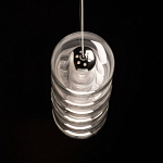 Люстра линейная с 6-ю прозрачными стеклянными плафонами округлой формы HANDLE GRAPE варинант исполнения - 7 | Loft Concept в Тюмени