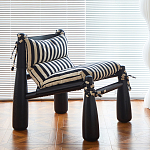 Кресло черно-белое со съемными подушками Celebrity варинант исполнения - 2 | Loft Concept в Тюмени