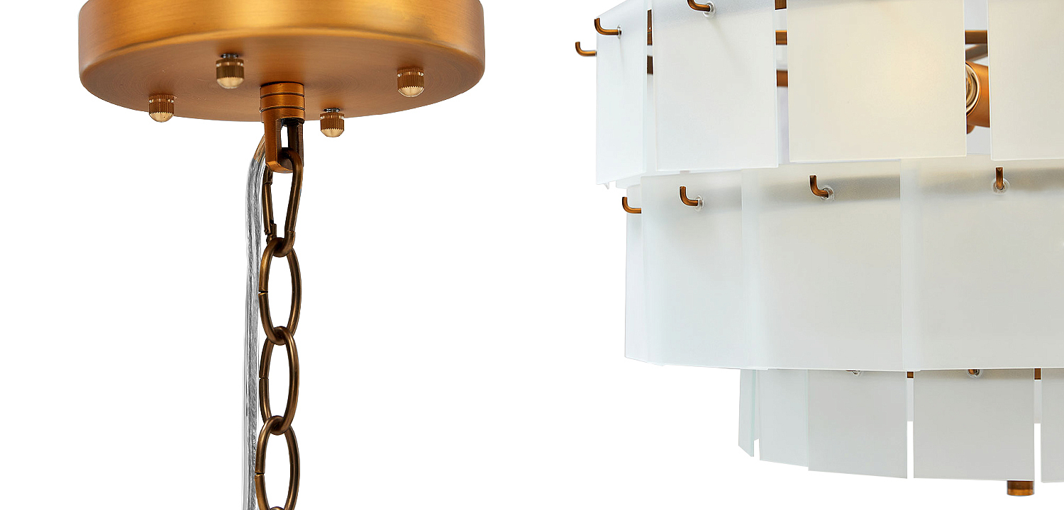 Люстра Glass Square Plates Chandelier Люстра Glass Square Plates Chandelier - Loft-Concept в Тюмени