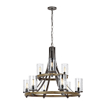 Люстра с цилиндрическим плафонами из толстого волнистого стекла в индустриальном стиле Feiss варинант исполнения - 2 | Loft Concept в Тюмени