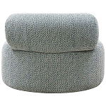 Дизайнерское круглое мягкое кресло в голубой пестрой обивке Roux Round Armchair варинант исполнения - 3 | Loft Concept в Тюмени