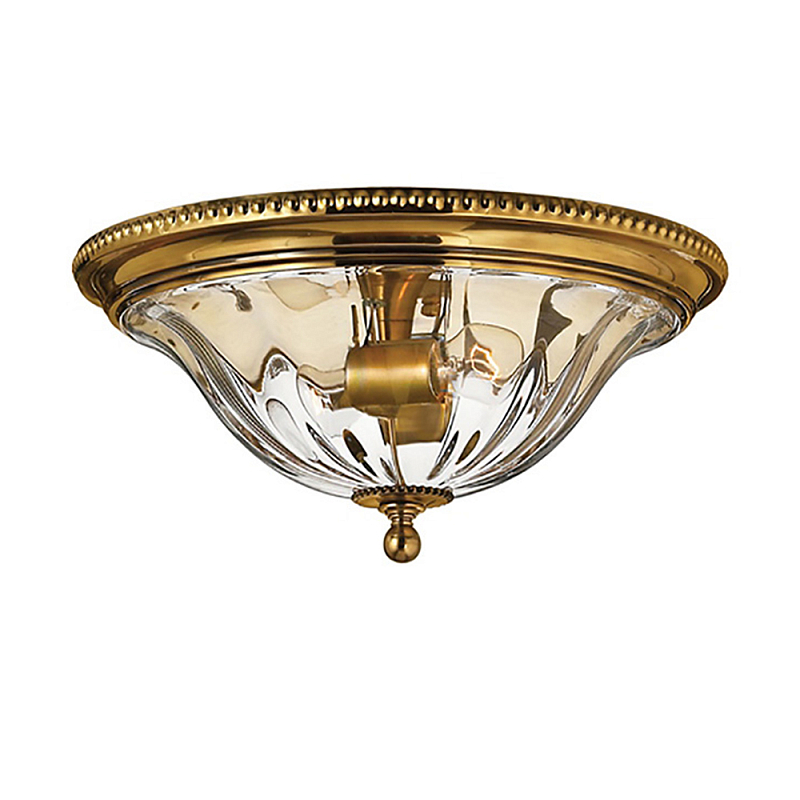 Потолочный светильник цвета латунь с прозрачным плафоном в форме чаши Hinkley Латунь Прозрачное Стекло в Тюмени | Loft Concept 