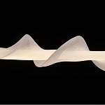 Люстра горизонтальная с волнистым белым плафоном Golden Swirl варинант исполнения - 6 | Loft Concept в Тюмени