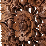 Панно из дерева квадратное Flower Panel With Trees варинант исполнения - 2 | Loft Concept в Тюмени