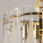 Люстра многоярусная с овальными прозрачными подвесками 28 см Harmonica варинант исполнения - 7 | Loft Concept в Тюмени