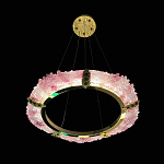 Люстра в форме кольца розовая Warm Pink Light варинант исполнения - 5 | Loft Concept в Тюмени