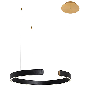 Подвесной светильник Half Ring black leather 60