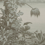 Обои ручная роспись Le Brésil Crystal Grey варинант исполнения - 2 | Loft Concept в Тюмени