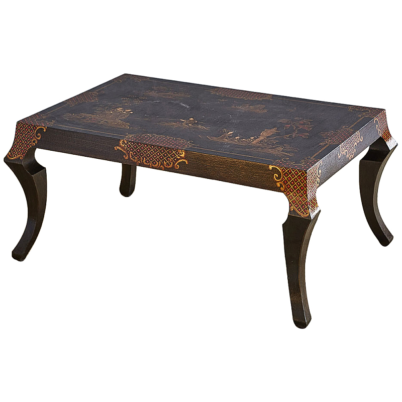 Кофейный стол в стиле Шинуазри ручная роспись Chinoiserie Collection Coffee Table Коричневый Красный Золотой Кофейный стол в стиле Шинуазри ручная роспись Chinoiserie Collection Coffee Table Коричневый Красный Золотой в Тюмени | Loft Concept