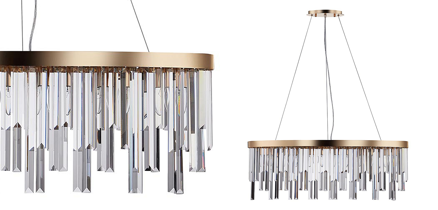 Люстра Bennett Oval Chandelier gold 90 Люстра Bennett Oval Chandelier gold 90 - Loft-Concept в Тюмени