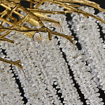 Люстра многоярусная с каркасом из металла и прозрачными подвесками FAIRYTREE Light варинант исполнения - 1 | Loft Concept в Тюмени