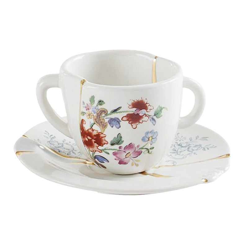 Кофейная пара Seletti Kintsugi Белый Золотой Мульти Кофейная пара Seletti Kintsugi Белый Золотой Мульти в Тюмени | Loft Concept