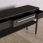 Дизайнерская Консоль с полкой и ящиком Primo Темный орех варинант исполнения - 7 | Loft Concept в Тюмени