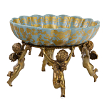 Чаша с орнаментом на бронзовых ножках в виде ангелов Eden Garden варинант исполнения - 2 | Loft Concept в Тюмени