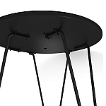 Стол журнальный с круглой столешницей из стекла Gold and Black Marble варинант исполнения - 5 | Loft Concept в Тюмени