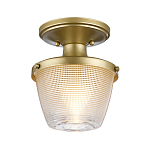 Потолочный светильник для ванных комнат с плафоном из прессованного фактурного стекла Quoizel варинант исполнения - 6 | Loft Concept в Тюмени