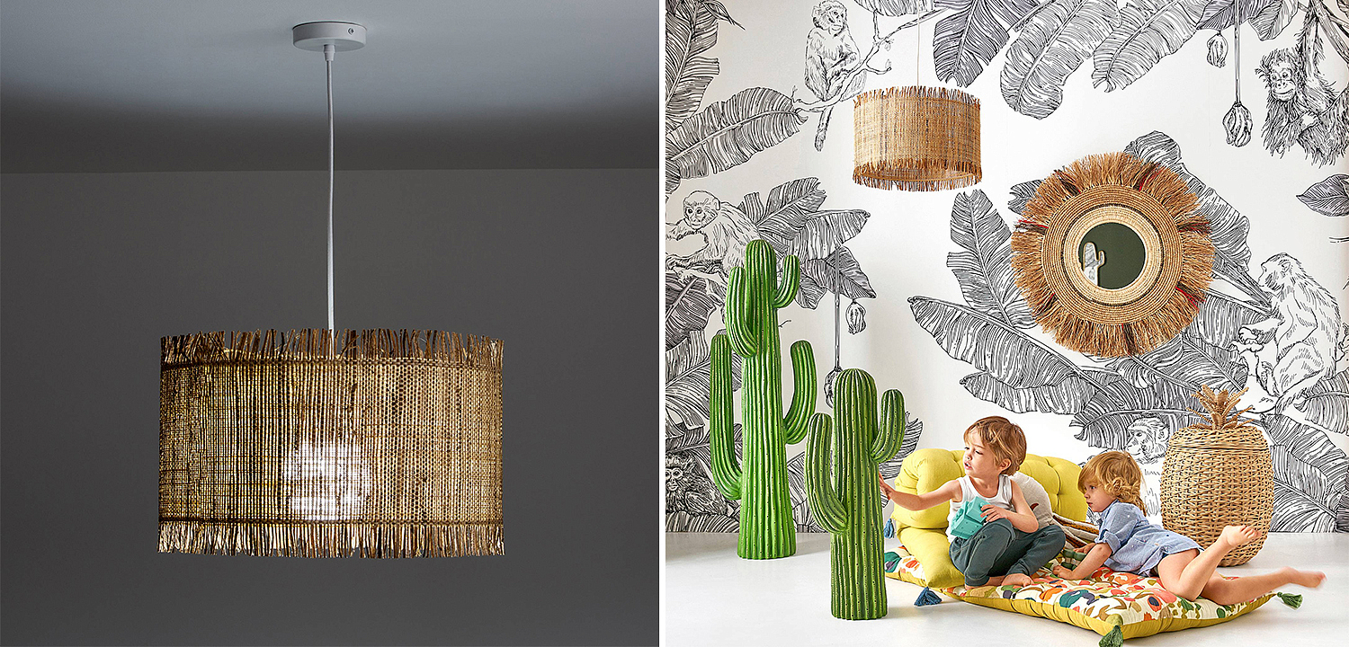 Подвесной светильник Wicker Raffia Hanging lamp Подвесной светильник Wicker Raffia Hanging lamp - Loft-Concept в Тюмени