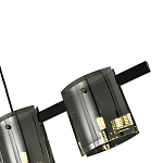 Подвесной светильник светодиодный с 5-ю цилиндрическими плафонами светло-серого цвета из стекла и стали Andrea Сhandelier Grey варинант исполнения - 3 | Loft Concept в Тюмени