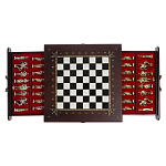 Шахматы в ларце из натуральных камней Долерит Малахит Мрамор Decorative Thematic Chess Русь варинант исполнения - 7 | Loft Concept в Тюмени