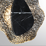 Бра с волнообразным стеклянным плафоном и вставкой из мрамора Liquid Stone варинант исполнения - 16 | Loft Concept в Тюмени