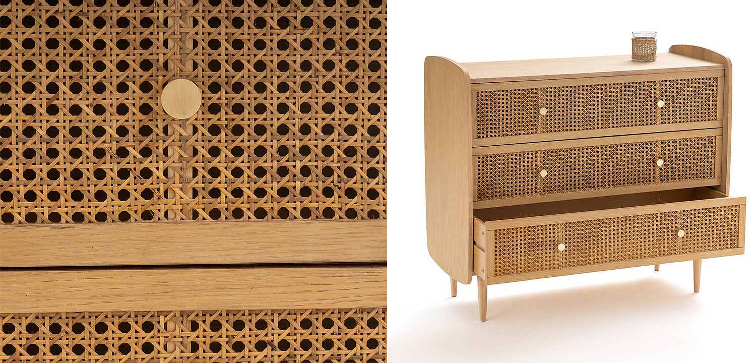Комод с 3-мя ящиками из плетеного ротанга Aelius Rattan Wicker Chest of drawers Комод с 3-мя ящиками из плетеного ротанга Aelius Rattan Wicker Chest of drawers - Loft-Concept в Тюмени