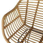 Стул барный с ротанговым плетением Half Bar Chair with Wicker с подлокотниками варинант исполнения - 8 | Loft Concept в Тюмени