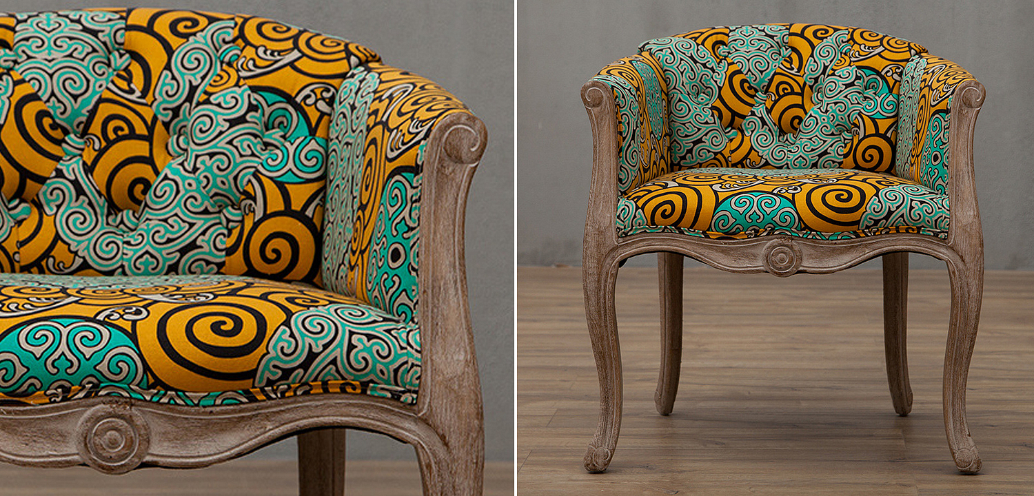Кресло Yellow and Turquoise Ornament Chair Кресло Yellow and Turquoise Ornament Chair - Loft-Concept в Тюмени