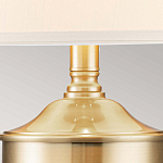 Настольная лампа со тканевым абажуром и прозрачным ребристым стеклянным основанием Quoizel варинант исполнения - 2 | Loft Concept в Тюмени