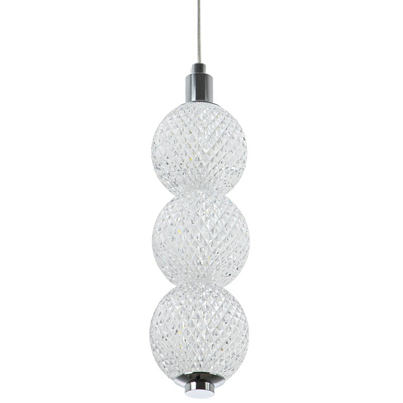 Подвесной светодиодный светильник Crystal Globule Hanging Lamp Chrome Хром Прозрачный Подвесной светодиодный светильник Crystal Globule Hanging Lamp Chrome Хром Прозрачный в Тюмени | Loft Concept