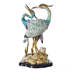 Статуэтка в виде двух птиц из фарфора с бронзовыми элементами Bird of the Garden of Eden варинант исполнения - 1 | Loft Concept в Тюмени