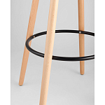 Пластиковый барный стул на ножках из массива бука Eames White варинант исполнения - 4 | Loft Concept в Тюмени