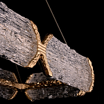 Люстра прямоугольная с текстурным природным рисунком IceFlame варинант исполнения - 3 | Loft Concept в Тюмени