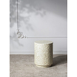 Приставной столик с рисунком из раковин устриц Bone Inlay варинант исполнения - 10 | Loft Concept в Тюмени