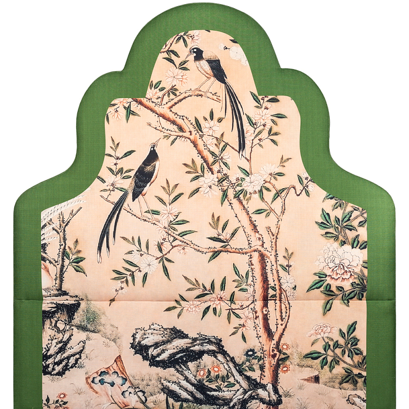 Изголовье для кровати Beige and Green Chinoiserie Зеленый Бежевый в Тюмени | Loft Concept 