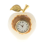 Часы настольные в виде яблока из натурального камня Оникс Stone Clock варинант исполнения - 5 | Loft Concept в Тюмени