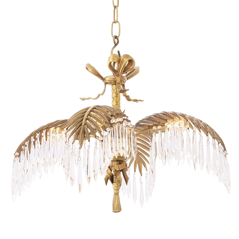 Люстра Eichholtz Chandelier Hildebrandt S Латунь Прозрачный (Transparent) в Тюмени | Loft Concept 