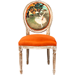 Стул из натурального бука оранжевое с цветным принтом Impressionism in Color варинант исполнения - 1 | Loft Concept в Тюмени