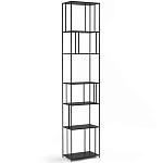 Высокий стеллаж из металла Menzie High Metal Rack Black варинант исполнения - 1 | Loft Concept в Тюмени