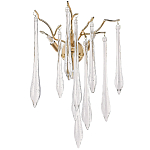 Бра с хрустальными подвесками в виде капель Droplet Crystal Gold Wall Lamp варинант исполнения - 1 | Loft Concept в Тюмени