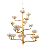 Люстра золотая в виде растения Golden Flower Glade варинант исполнения - 4 | Loft Concept в Тюмени