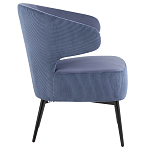 Современное мягкое кресло на металлических ножках Rakush Blue варинант исполнения - 5 | Loft Concept в Тюмени