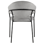 Серый стул с обивкой из искусственной замши Alexis варинант исполнения - 4 | Loft Concept в Тюмени