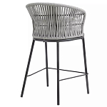 Стул барный с декоративным плетением на спинке и подлокотниках Chair Weave варинант исполнения - 3 | Loft Concept в Тюмени