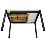 Стол обеденный раздвижной с прямоугольной столешницей на четырех черных ножках Blair варинант исполнения - 5 | Loft Concept в Тюмени