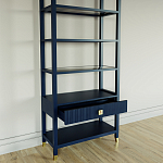 Стеллаж Elsa Dreams Blue со стеклянными полками и ящиком варинант исполнения - 3 | Loft Concept в Тюмени