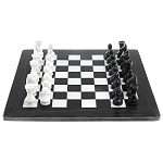 Шахматы классические с черной доской из натурального камня Мрамор Decorative Thematic Chess варинант исполнения - 1 | Loft Concept в Тюмени